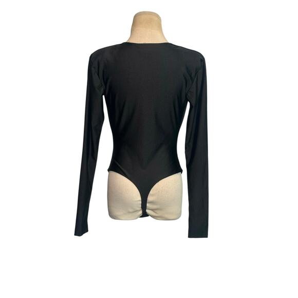 And Now This black long sleeves cowl neck bodysuit size XS - Picture 9 of 14